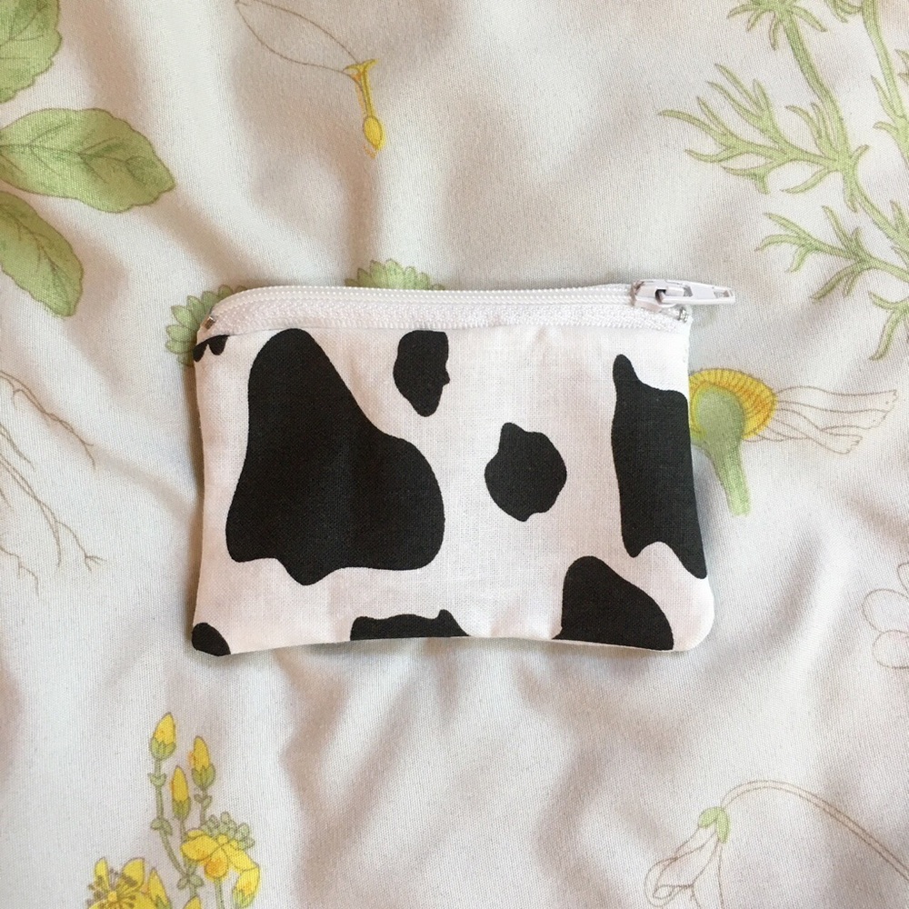 Cow print coin purse